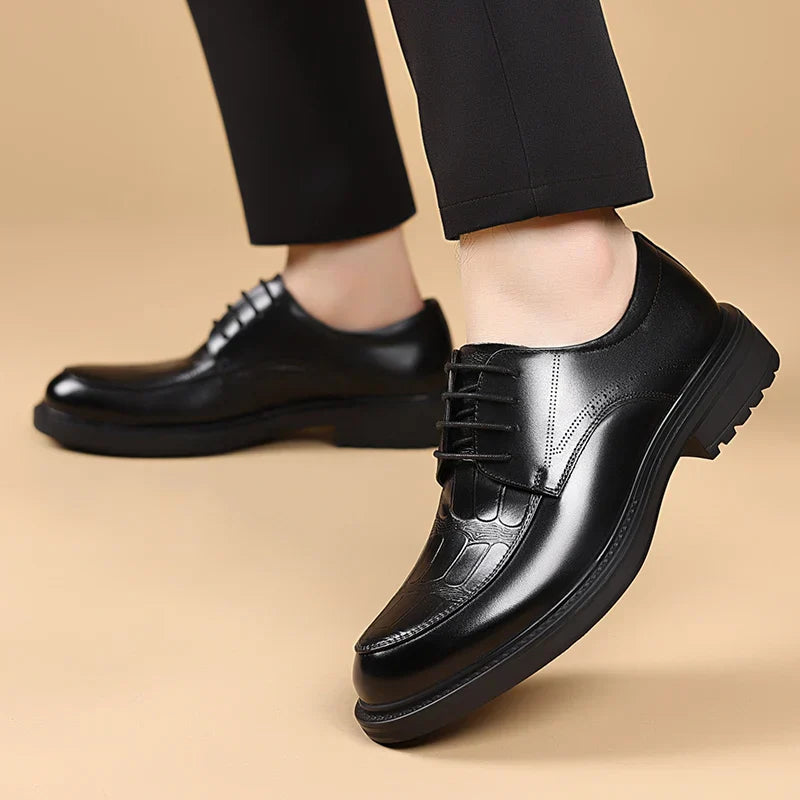 Fashion Men's Oxford Office Shoes High Quality Casual Leather Round ToeFlat Designer Business Dress Shoes Outdoor Walking Shoes