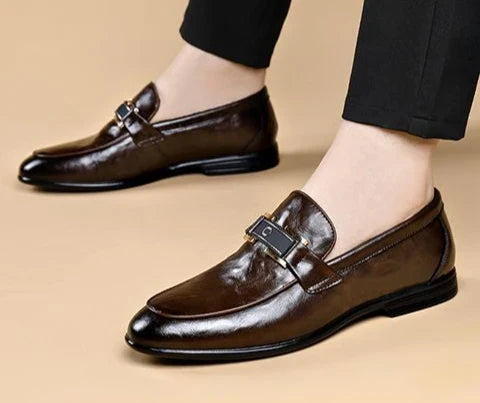 British Style Business Men's Formal Shoes Brown Slip-on Cheap Liquidation Elegant and Classic Leather Casual 39 Social Shoe Male