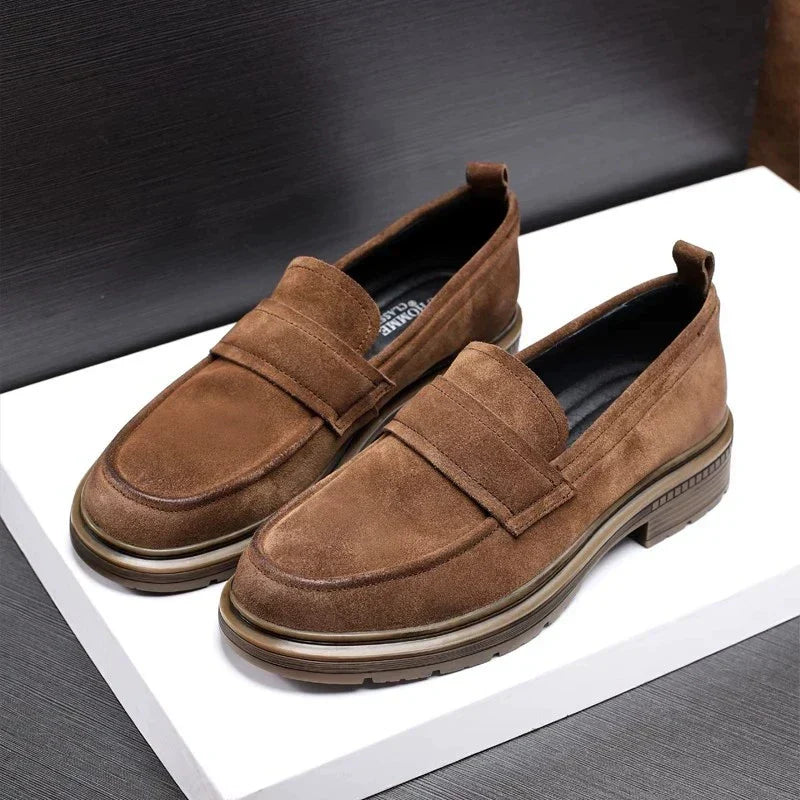 Classic Soft Cowhide Mans Loafers Spring Luxury Genuine Leather Comfortable Fashion British Outdoor Leisure Driving Shoes Man