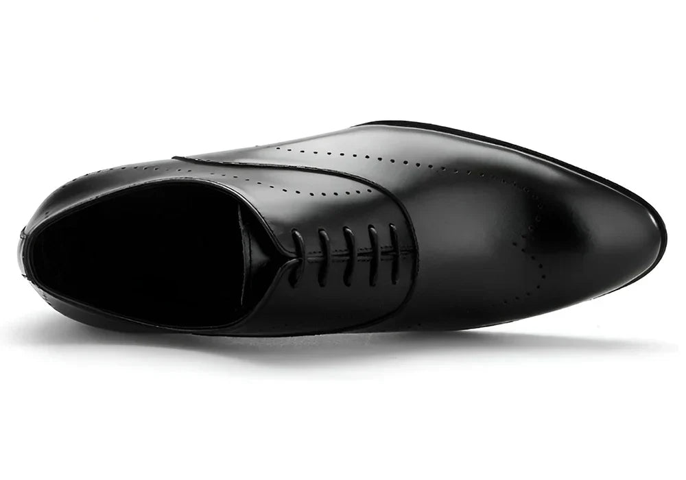Full-Grain Leather Formal Derby Shoes for Men Daily Wear Business Oxford Dress Shoes