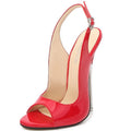 Women Patent Leather Metal High Heel Sandals Sexy Buckle Strap High Heels for Nightclub Evening Party Banquet Gathering Zapatos
