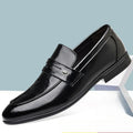 2026 Spring New Men's Glossy Leather Loafers Slip-On Business Casual Dress Shoes Male Non-slip Formal Office Shoes for Man