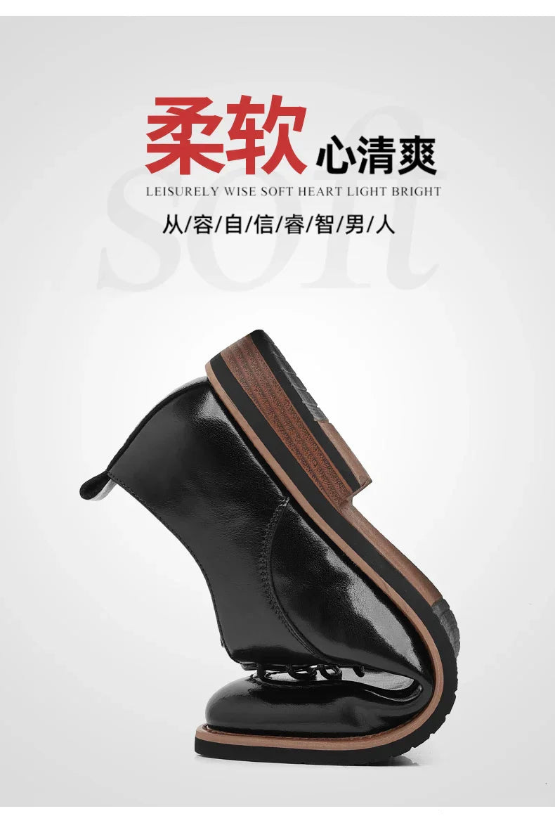 Men's Oxford Derby Dress Shoes Business Formal Casual Party Footwear Comfortable New Fashion Solid-Color Sneakers