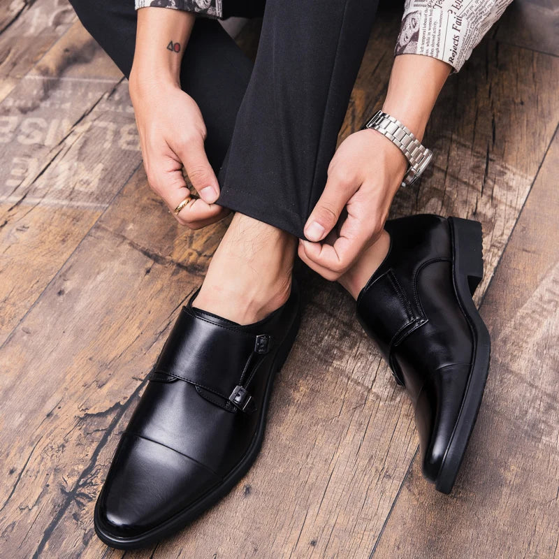 Men Oxfords Shoes Genuine Leather Luxury Men Dress Shoes Lace Up British Business Casual Shoes Men Wedding Shoes Chaussure Homme