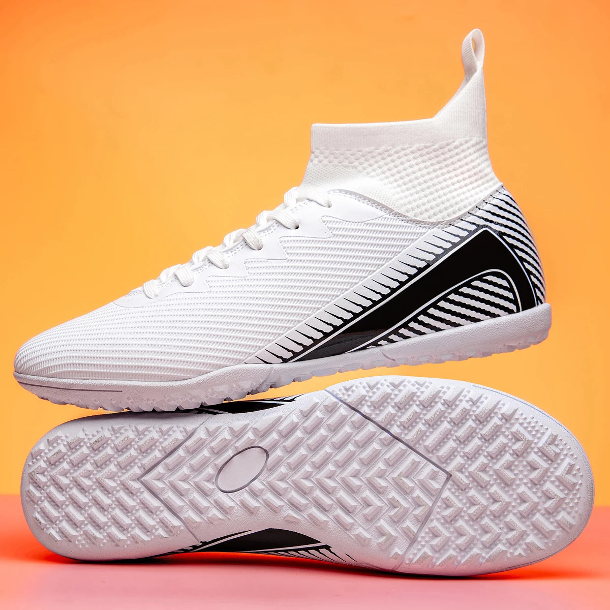 Adult TF football shoes, Wide Fit Design, Comfortable PU Lining, Rugged Rubber Outsole with Dense Studs, Perfect for Players