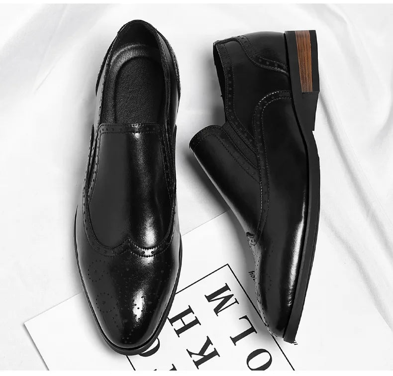 Big Size New Dress Shoes for Men Summer Autumn Business Casual Shoes Male Fashion Solid Color Wedding Elegant Shoes Man