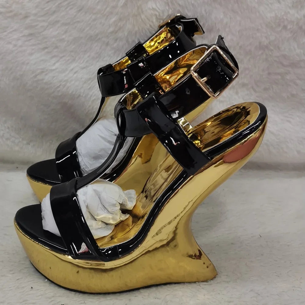 Strange Style Cross Tied Sandals Sexy Peep Toe Solid Accept Customized New Arrivals Fashion Women Runway Shoes