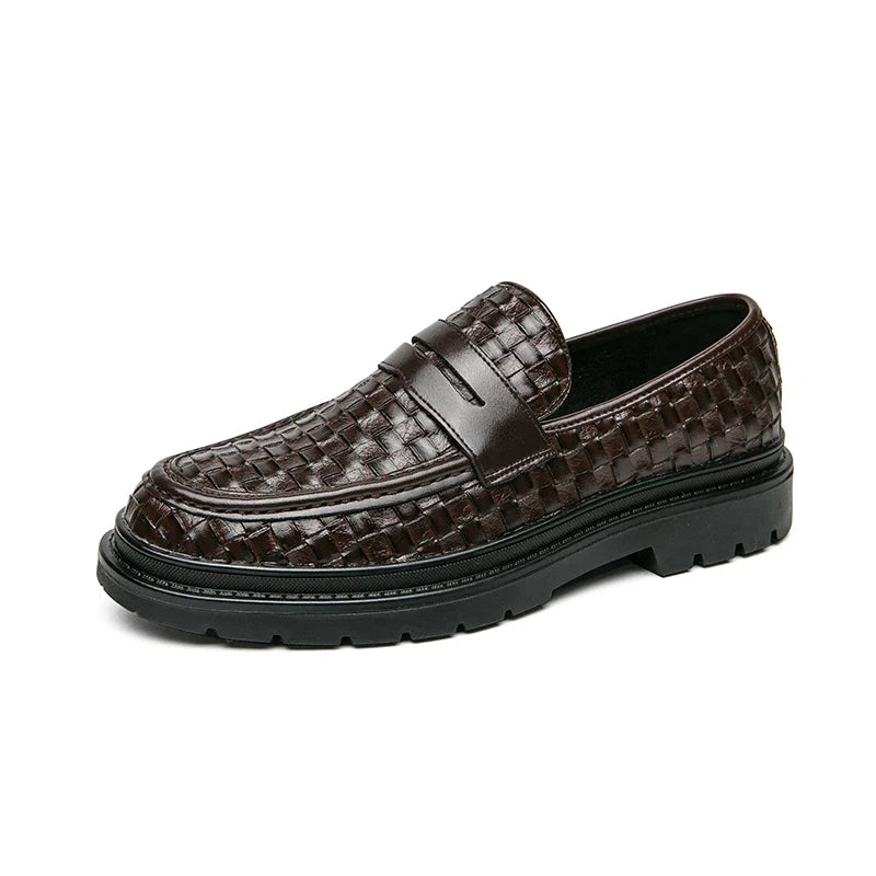 British Style Men's Leather Shoes Massage Soles Casual Shoes High-quality Men's Formal Shoes Versatile Loafers Big Size 38-46