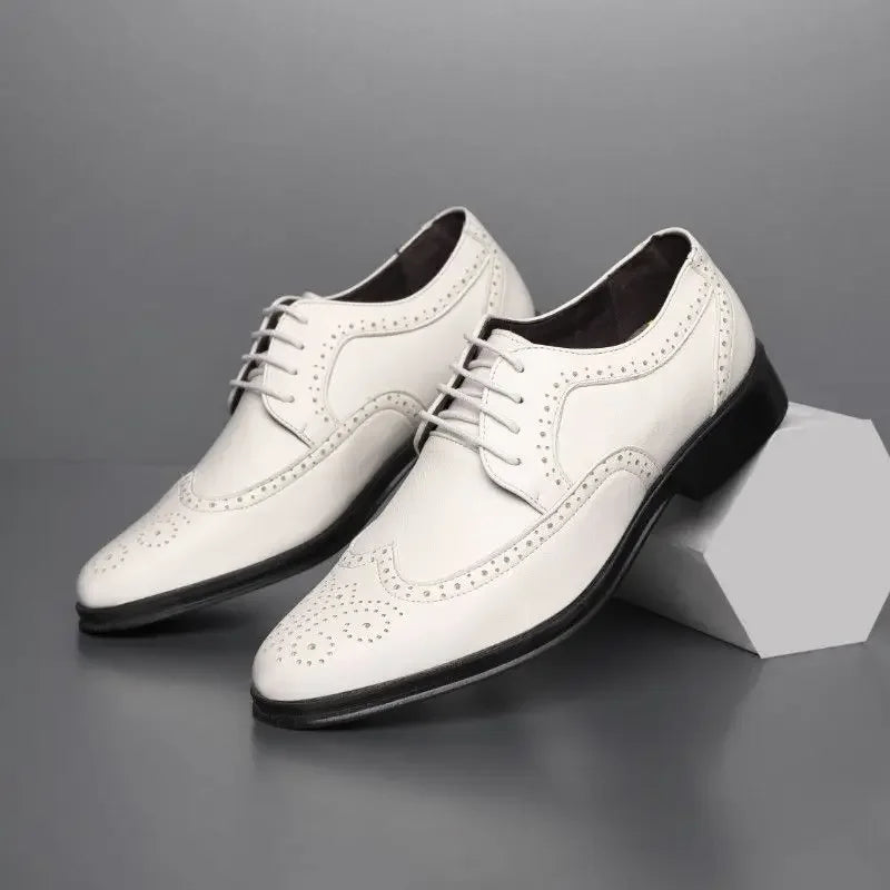 Social Shoe Male Breathable In Summer Official New Pointed Toe Men's Formal Shoes Cheap Liquidation Gentleman Legitimate Leather