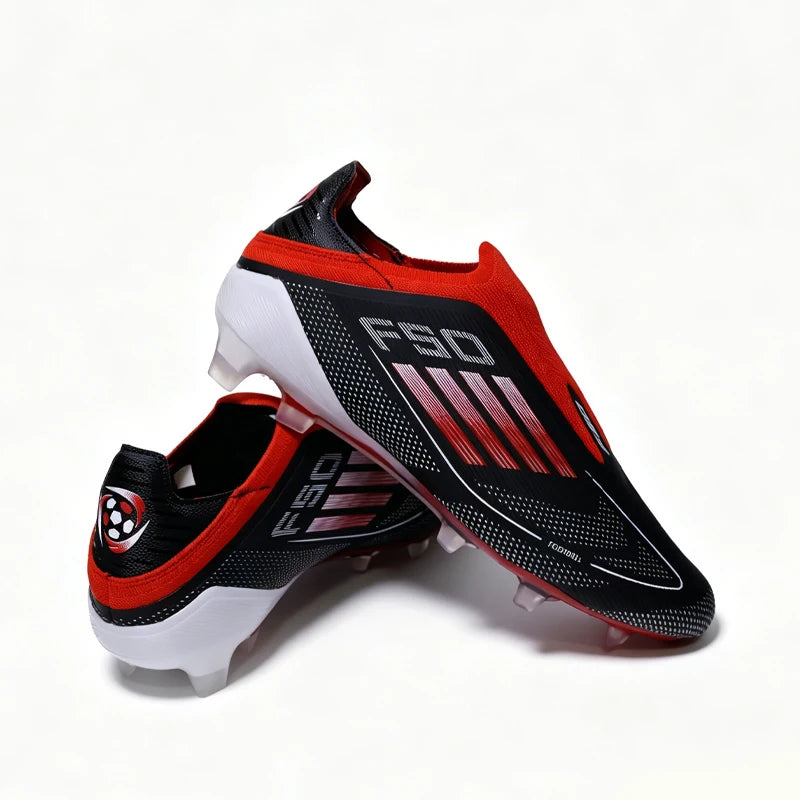 2712 Without-lace F50+ Mens Soccer Shoes Boys Training Non-Slip Turf Soccer Cleats TF/FG Football Sneakers Chuteira Campo 35-45