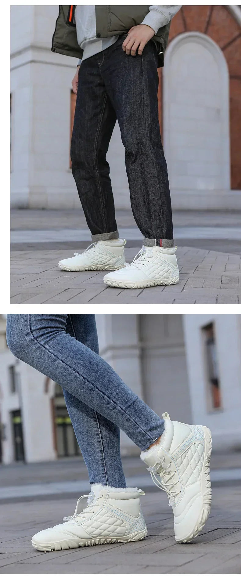 Brand New Winter Boots for Men Women Snow BareFoot Outdoor Non-slip Warm Fur Casual Sneakers Plus Size Ankle Boots Hiking Shoes