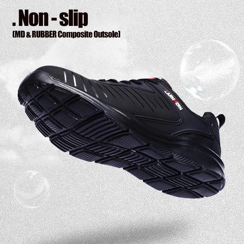 LARNMERN Men's Lightweight Safety Shoes for Women Steel Toe Boots Shoe Work Puncture Resistant Shoes