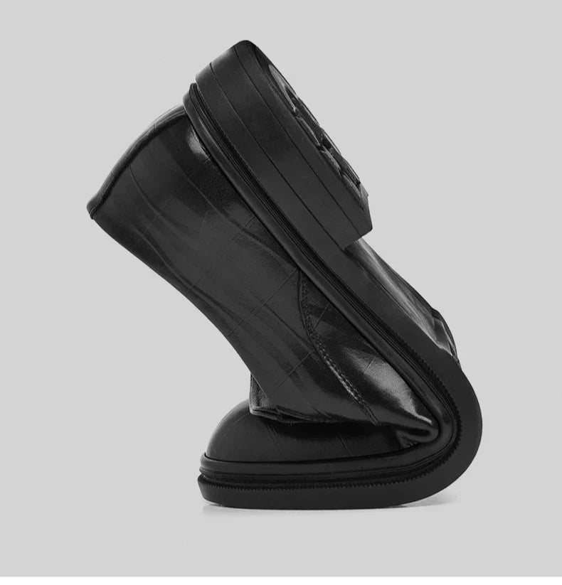 Retro Business Dress Derby Shoes for Men Spring Autumn New Designer Wedding Shoes Male Solid Color Cow Leather Shoes Man