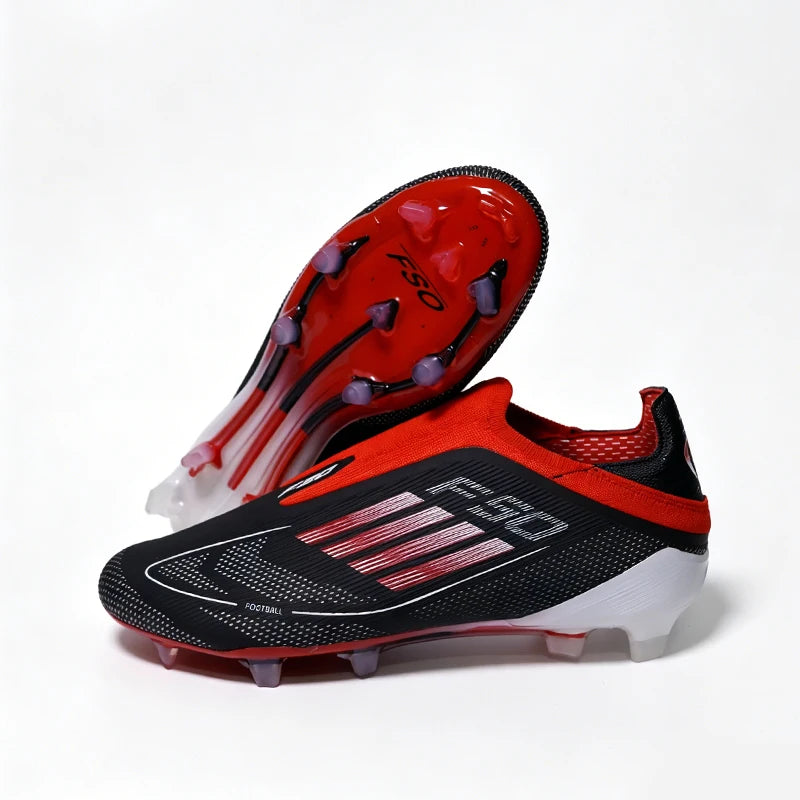2712 Without-lace F50+ Mens Soccer Shoes Boys Training Non-Slip Turf Soccer Cleats TF/FG Football Sneakers Chuteira Campo 35-45