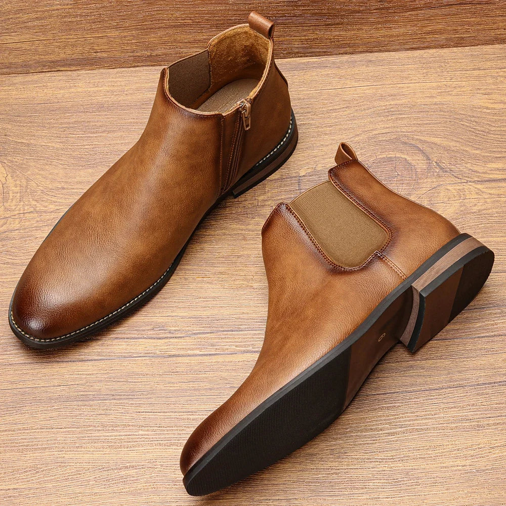 Size 7~13 Men Chelsea Boots  Ankle Boots soft leather Men Boots