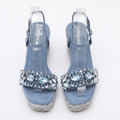Trendin Mode Women's Velvet High Wedge Sandals 10cm Heel