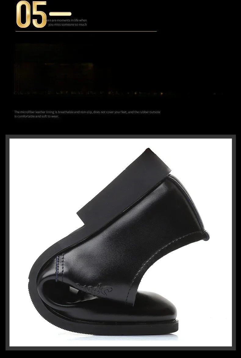 Men's Shoes Black Leather Formal Shoes for Men Oxfords Male Wedding Party Office Business Shoe Man zapatos de hombre Plus Size