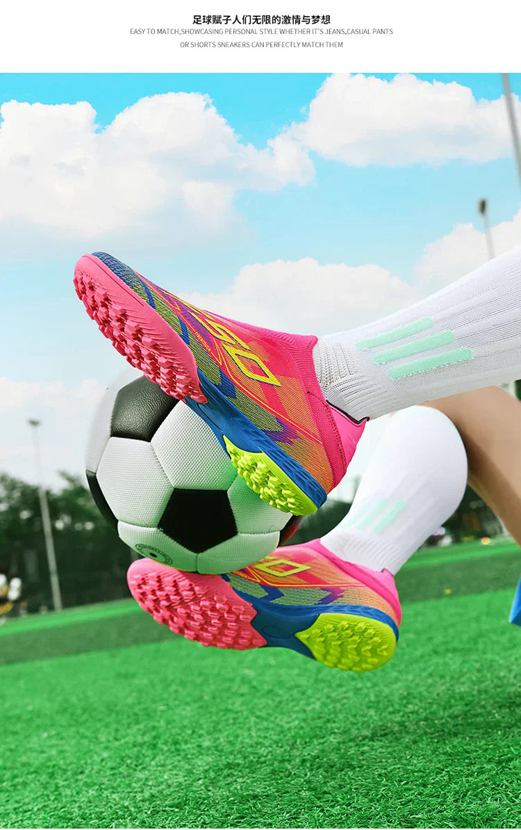 Men Society Soccer Shoes Cleats FG/TF Professional Original Women Football Boots Grass Indoor Training Unisex Non Slip Sneaker