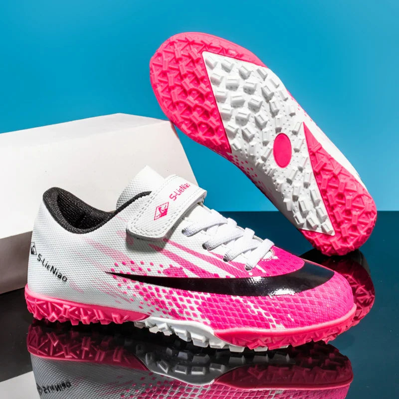 New Kids Professional Football Boots Training Shoes Soccer Shoes Turf Match Grass Ultralight Cleats Boys Non-Slip Drop Shipping