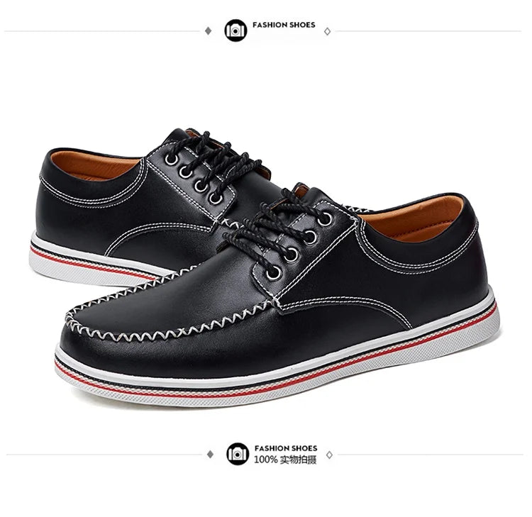 Men's casual business shoes flat shoes men's shoes handmade casual shoes British business people dress casual shoes plus size 47