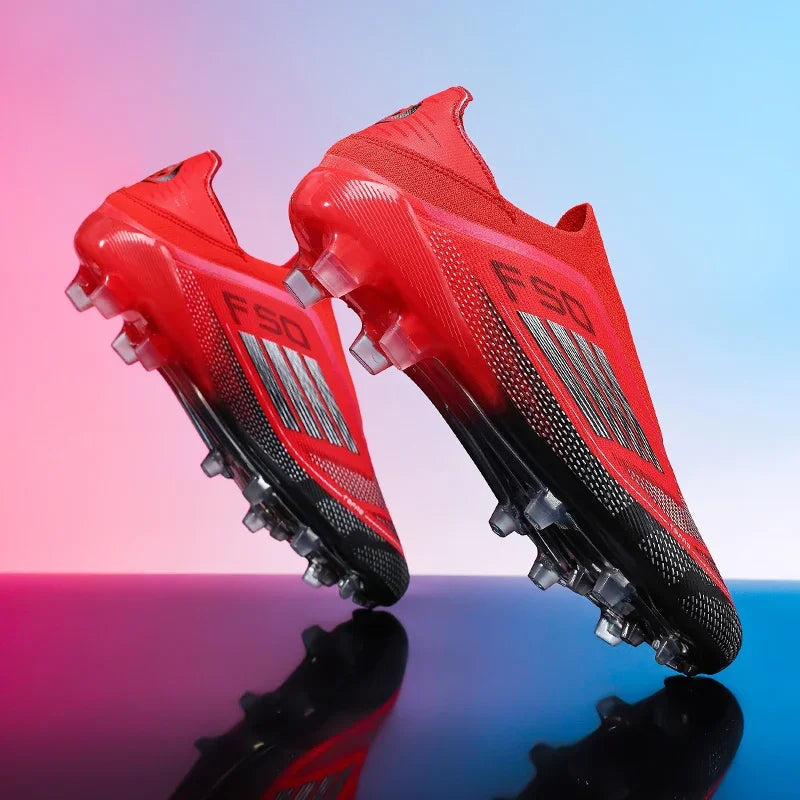 Men Football Boots Training Breathable Drop Shipping Match Sport Cleats Soccer Shoes FG Ultralight Long Spikes Indoor Sneakers