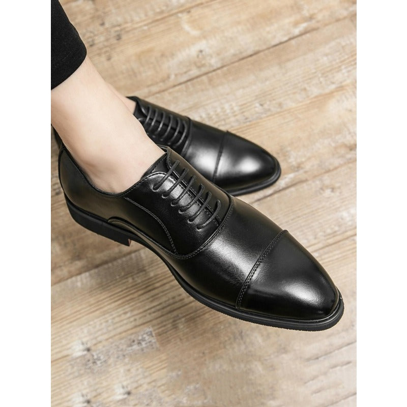 Business Derby Shoes For Men, Lace-up Front Dress Shoes