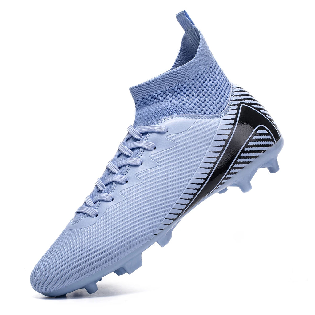 Full Protection AG FG Football Boots Woven PU Fabric TPU Wear Resistant Sole Stable Grip for Junior Football Players
