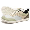 Wide Toe Shoes Mens Womens Minimalist Mesh Artificial Leather Sneakers Lace Up Lightweight Breathable Walking Shoes
