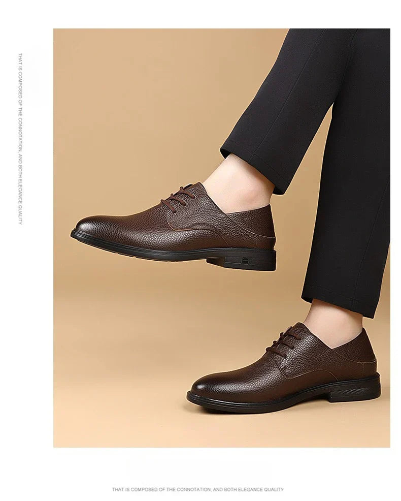Men Formal Leather Shoes Black Pointed Toe Men Loafers Party Office Business Casual Shoes for Men Oxford Shoes Mens Dress Shoe