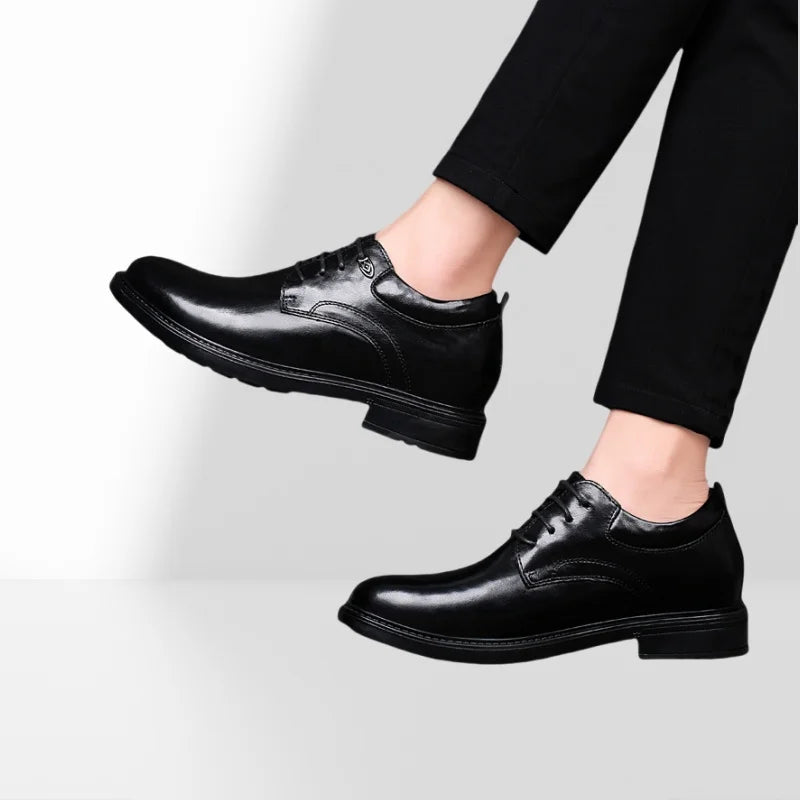 Wedding Men Leather Shoes Business British Formal  Elevator  Height Increase Insole 6CM Lift Plus Size 35-47