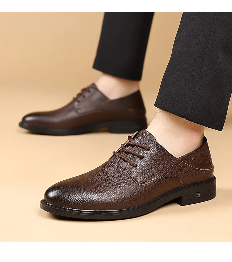 Men Formal Leather Shoes Black Pointed Toe Men Loafers Party Office Business Casual Shoes for Men Oxford Shoes Mens Dress Shoe
