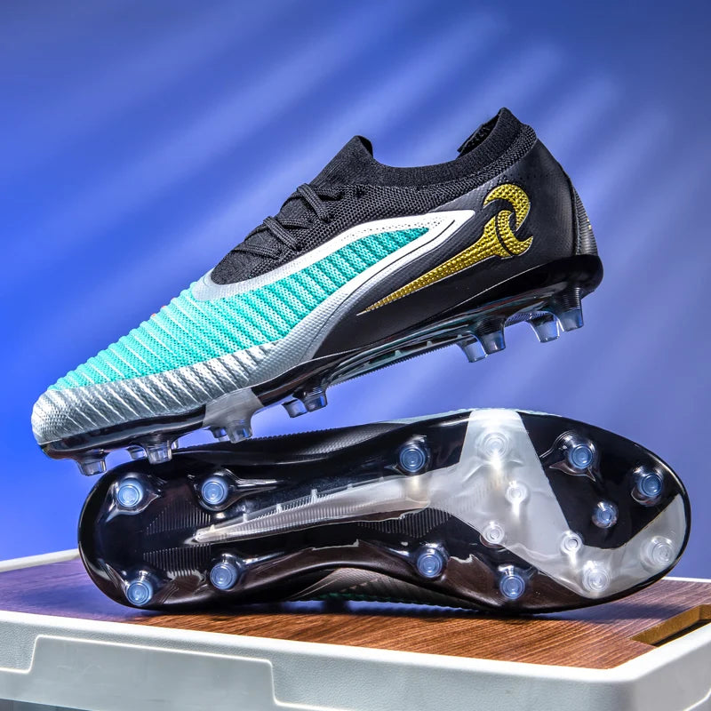 New Men Football Boots Adult Non Slip  Outdoor Sport Training Cleats Soccer Shoes Boys Long Spikes Breathable Match Comfortable