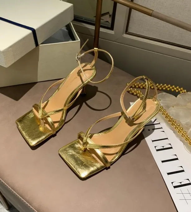 Luxury Sexy Women's Shoes Shallow Mouth Summer Female Sandals Open Toe Clip on Women High Heels Lightweight Sandalias De Mujer