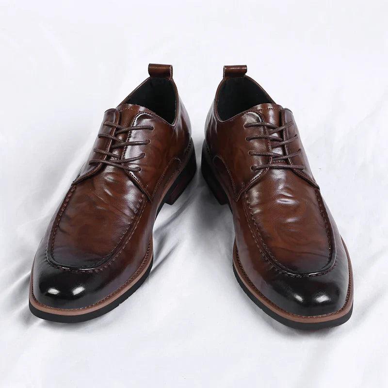 Italian Design Men's Oxford Business Shoes Formal Casual Leather Laces Lace-Up Anti-slip Flat Designer Shoes Comfy Walking Shoes