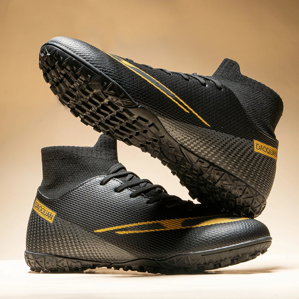 High-top soccer boots broken nails TF and spikes FG, 2 colors to choose from unisex styles professional breathable  sneakers men