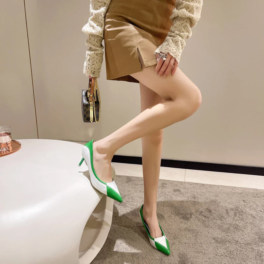 Summer New Pointed Toe Stiletto Sandals High Heel Women's Shoes Banquet Party Women's Shoes Fashion Wedding Shoes 6.5-9cm Pumps