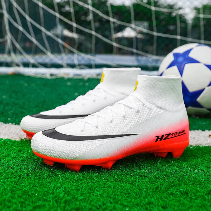 New Men Soccer Shoes Football Boots Cleats Adult Outdoor Breathable Training Sport Long Spikes Boys Non Slip Match Comfortable