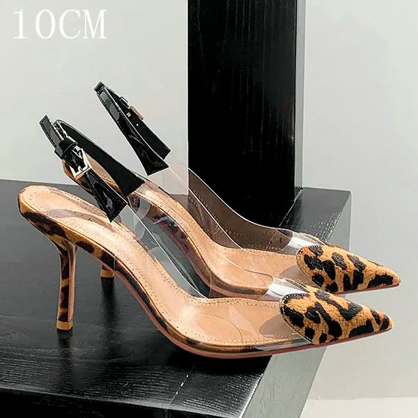 Fashion Heart Design Women Pumps Sexy Pointed Toe Clear High Heels Wedding Prom Shoes PVC Transparent Sandals Party Pumps