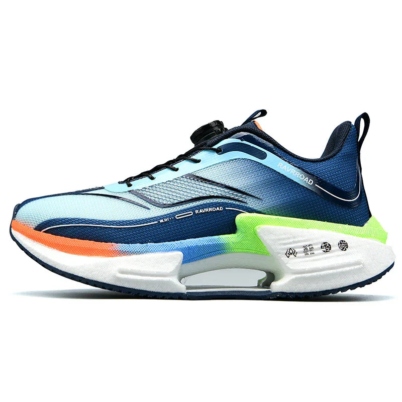 Family carbon plate running shoes for Boys Big Boys Student rotating button Technology TPU+ Popcorn high pop sneakers for girls