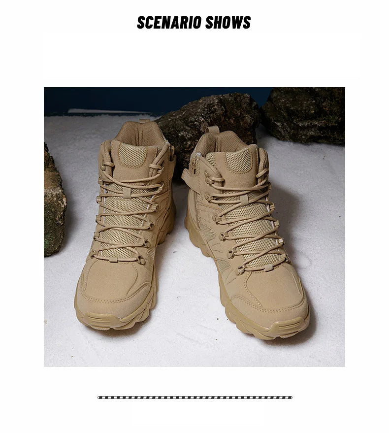 Combat Training Boots Male Outdoors Camping Anti-wear Rapid Response Hiking Shoes Fishing Hunting Sneakers