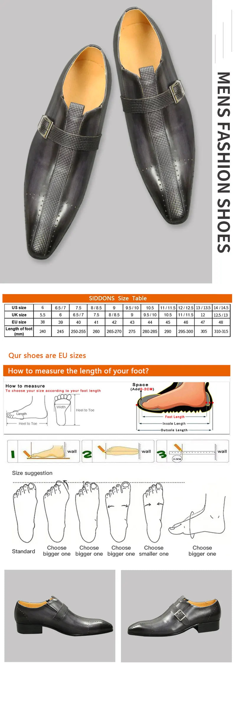 New Men's Genuine Leather Shoes Fashion Leather Buckle Formal Oxford Shoes Office Buckle Strap Pointed Men Dress Wedding Party