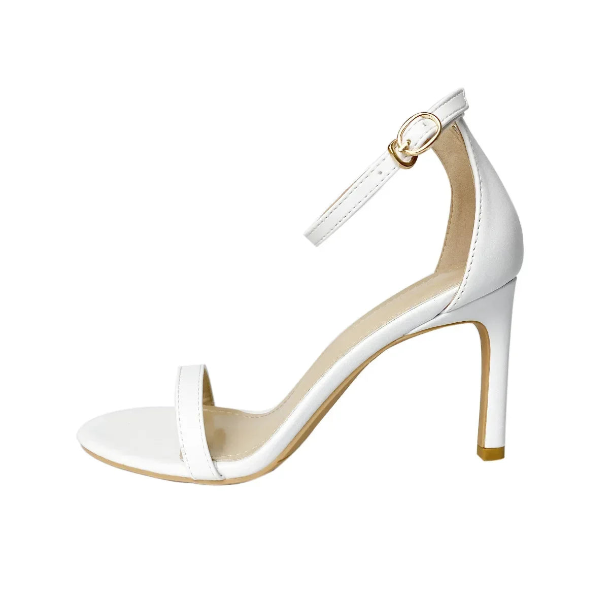 Women Sandals Silver High Heels Leather Peep Toe Pumps Woman Party Shoes Plus Size 33 42 2024 Spring Summer Fashion New