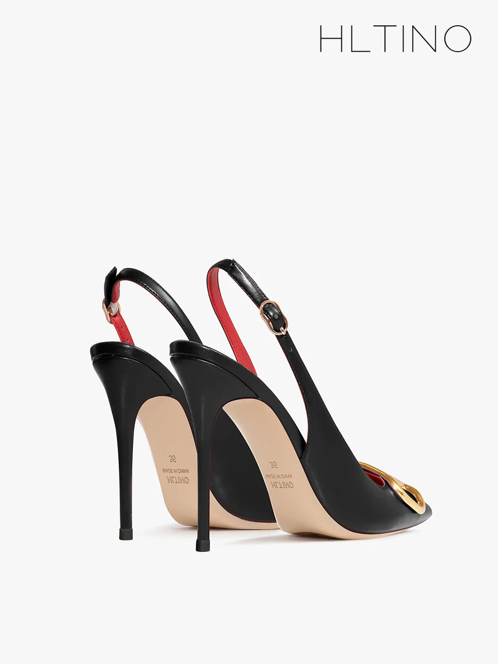 HLTINO Fahion Slingback Black Comfortable Women Summer Shoes Very High Heel Sandals 2025 Trend for Wedding Party Dress