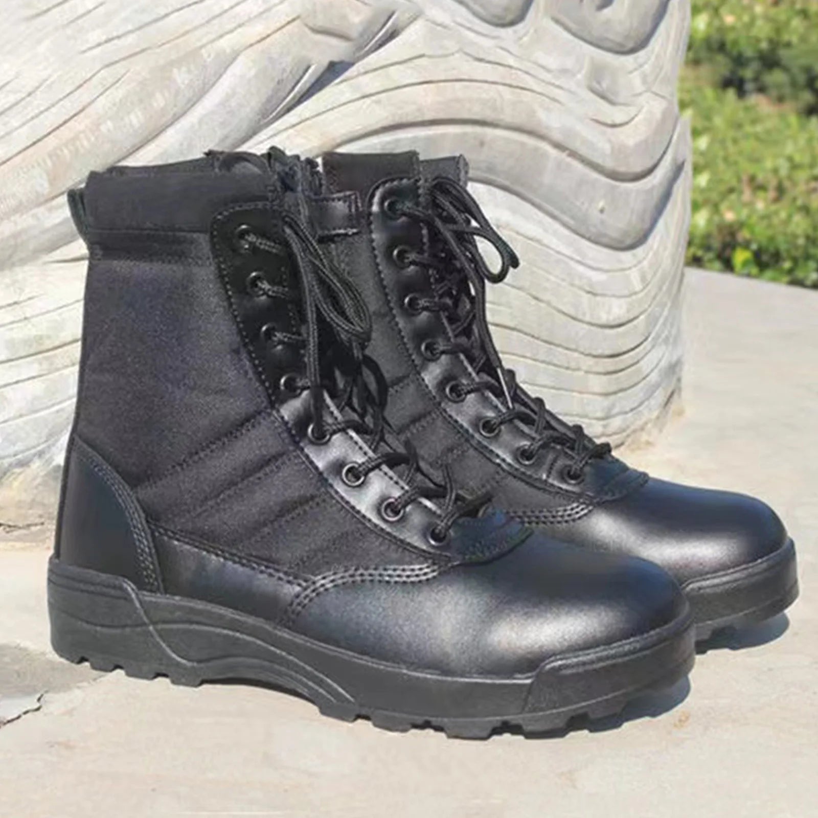 High-Performance Tactical Boots for Men Black Waterproof Outdoor Hiking Boots Anti-Slip Military Boots