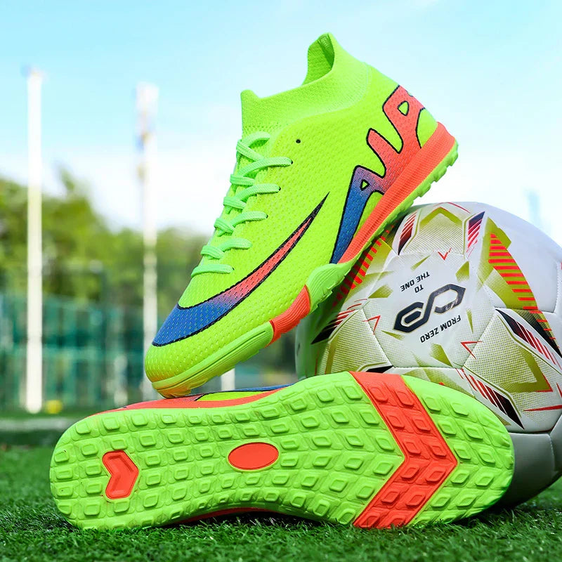 New Men Soccer Shoes Futsal Grass Cleats High-top Football Boots Non-Slip Sneakers High-quality Match Indoor Hot-selling Outdoor