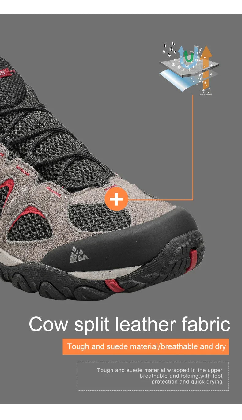 Men Shoes Breathable Splashproof Outdoor Hiking Shoes Mountain Climbing Sport Men Hunting Trekking Sneaker