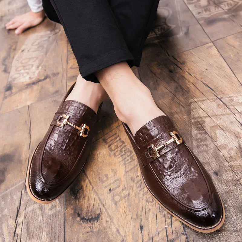 Trend Social Leather Shoes Men Wedding Party Office Leather Men's Dress Shoes  Classic Casual Business Shoes For Men Loafers