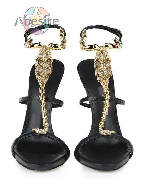 Classic Summer New Women's Stiletto Heel Sheepskin Peep Toe Platform Rhinestone Sandals High Heel Ankle Strap Pumps Sandals
