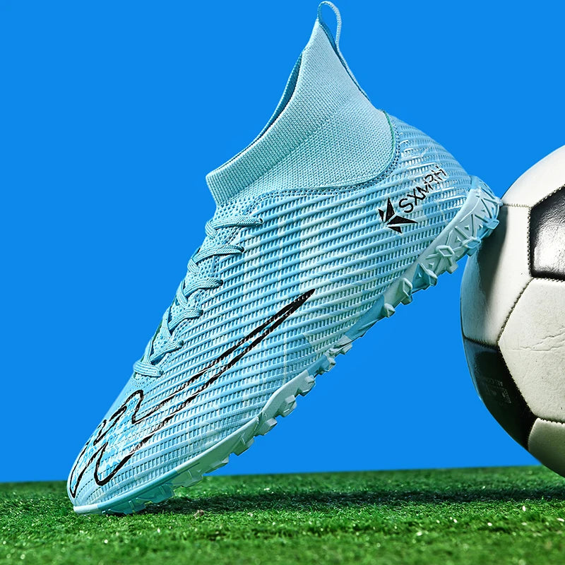 Double Star Authentic Men's Football Boots, Teenager & Student Adult TF Turf Cleats, Professional Sports Match Special Training