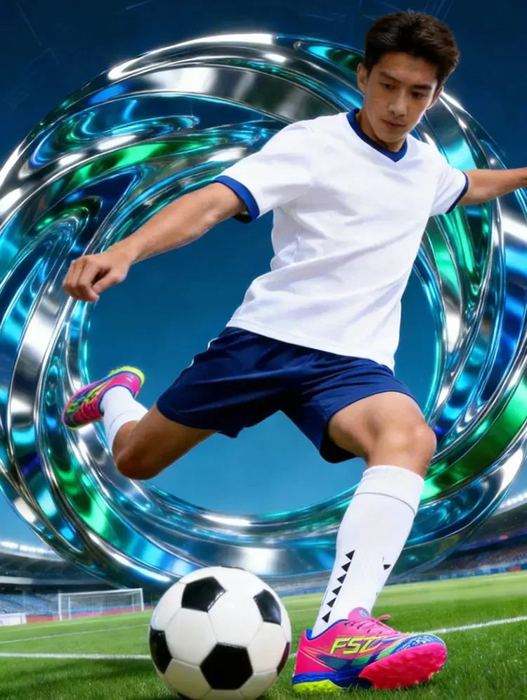 Summer Latest Studded Soccer Cleats Outdoor Breathable Non-slip Training Football Shoes